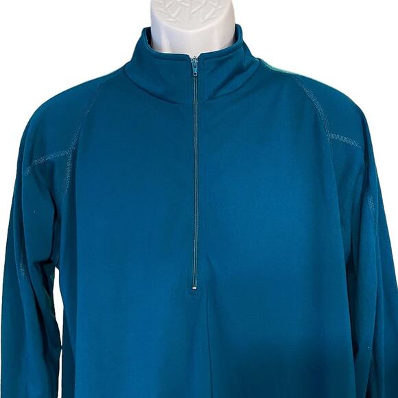 NASHBAR Men's Cycling Green Long Sleeve Half Zip Pullover Shirt ~ Size LARGE - Picture 2 of 5